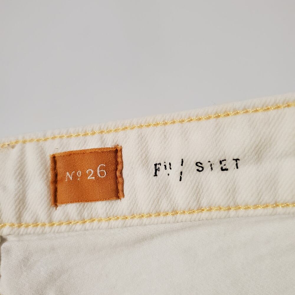 Pilcro and the Letterpress Anthropologie Stet Cuffed White Jean Shorts Womens 26 - Picture 9 of 12